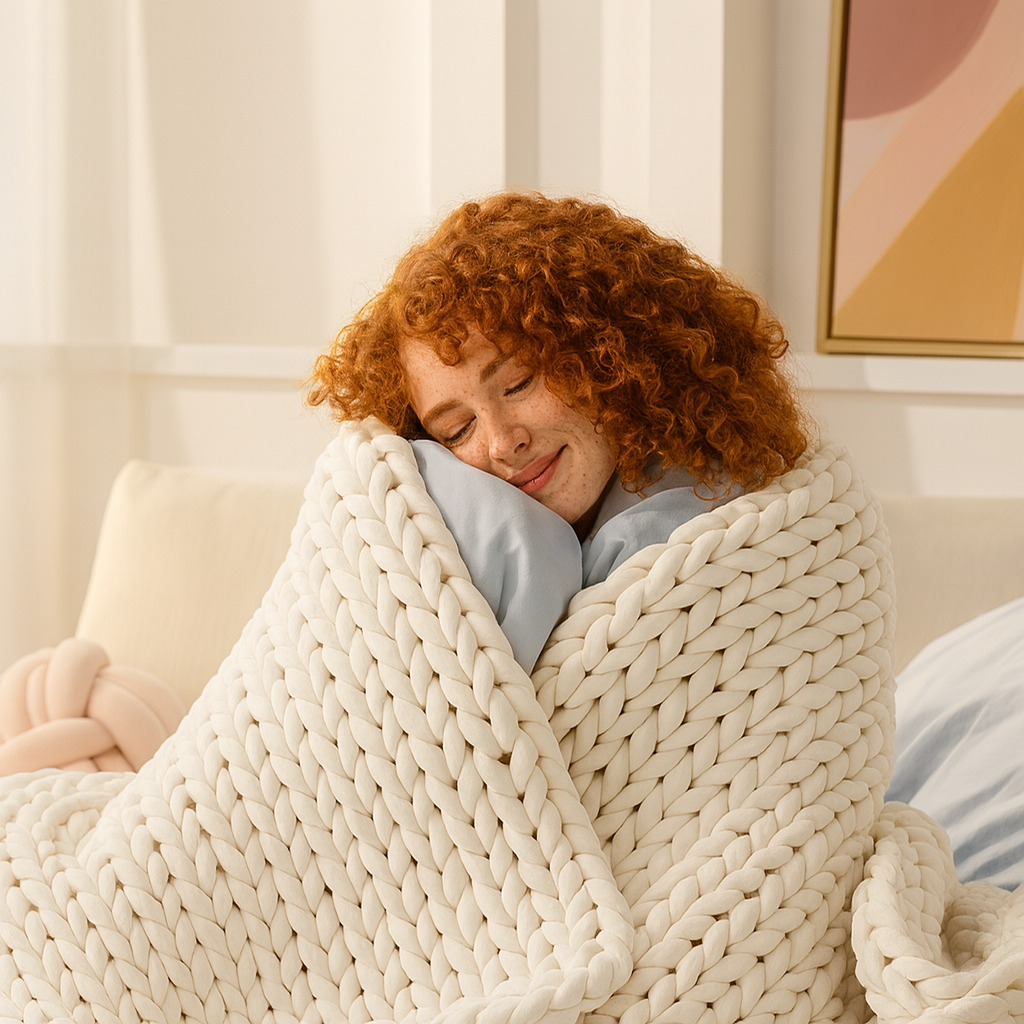 Scandisnooze – Stickat tyngdtäcke